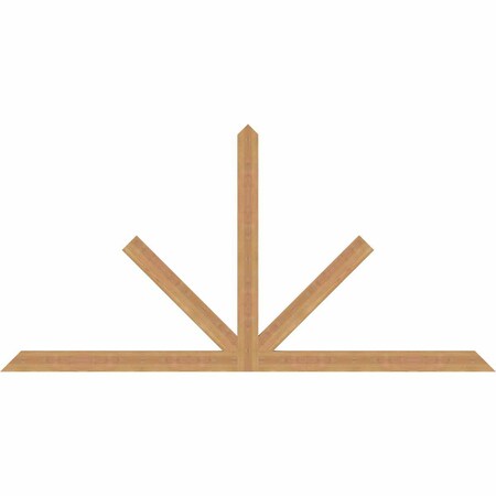 Ekena Millwork Saratoga Timber Gable Bracket, Western Red Cedar, 84"W x 42"H x 1 1/2"D x 3 1/2"F, 12/12 Pitch GBW084X42X0204SAR00SWR